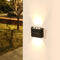 2x Solar Wall Lamp Outdoor Balcony Fence Path Garden Decor (Warm 6LED) Newly