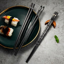 5 Pairs Alloy Steel Chopsticks Chinese Metal Sticks Circular Chopstick L8N3