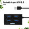 4-Port Mini USB 3.0 HUB Splitter Adapter External Converter for Laptop Desktop