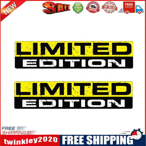2pcs Car Stickers 15x3cm LIMITED EDITION Funny Reflective Vinyl Decals