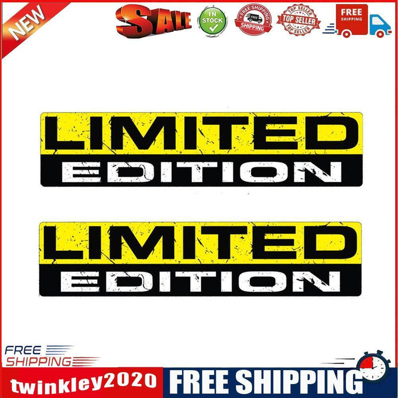 2pcs Car Stickers 15x3cm LIMITED EDITION Funny Reflective Vinyl Decals