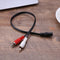 3.5mm Female Stereo to 2-RCA Male Plug Aux Audio Converter Adapter Cable Newly
