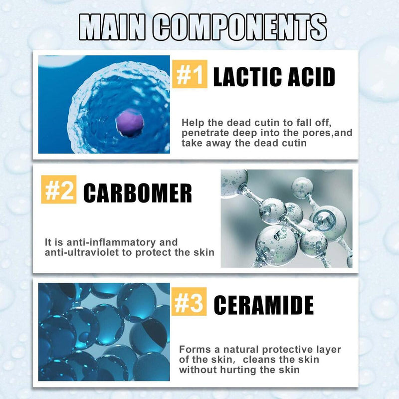 60ml Facial Exfoliating Mousse Deep Remove Cleaning Peeling Gel Skin Care Smoot&