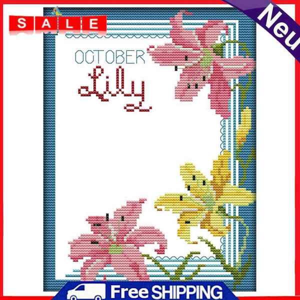 Printed Embroidery DIY Photo Frame Cross Stitch 14CT Stamped Ornaments Craft