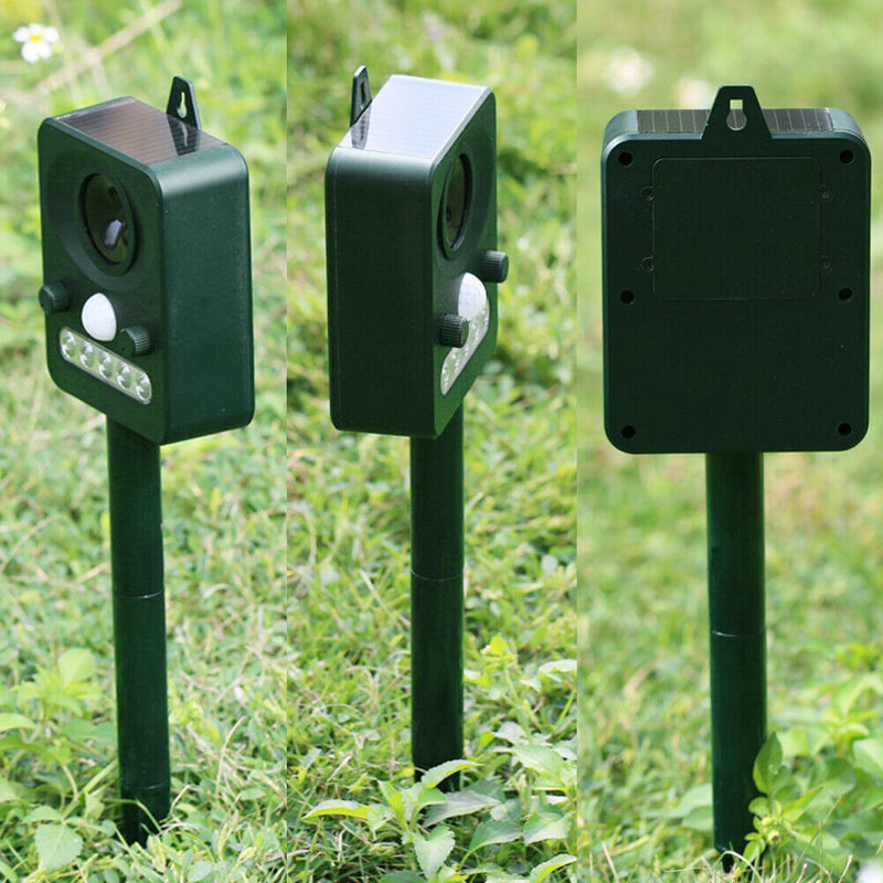 Ultrasonic Solar Powered Cat Dog Repelle Animal Chaser Deterrent Repellent Newly