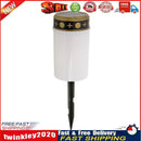 Solar Power Grave Lawn Light Flameless Electronic LED Candle Lamp (White) Newly