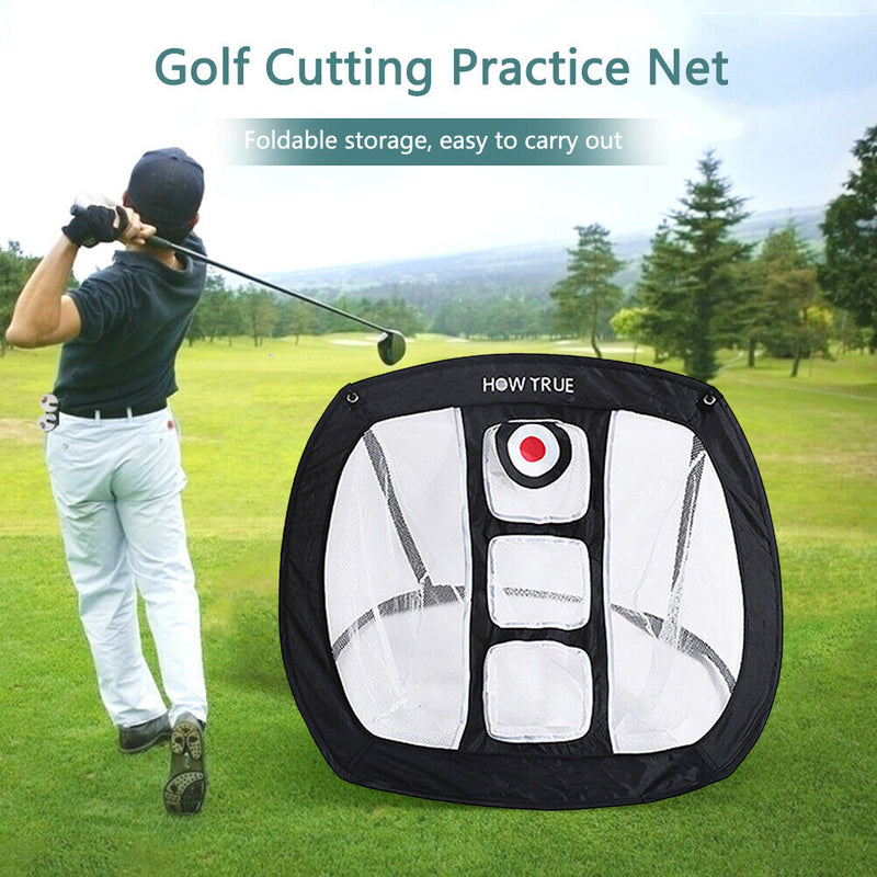 #A Pitching Chipping Cages Golf Net Mat Practice Training Aid Bags Indoor Outdoo