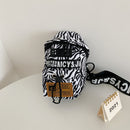Retro Women Casual Animal Pattern Printing Small Shoulder Chest Bag Ladies Purse