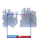 Photo Frame Mold - 2 Pieces DIY Making Photo Frame Kit - Love Heart (White)