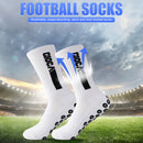 Anti Slip Football Socks Baseball Rugby Soccer Socks for Adults (White)