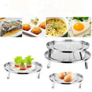 Set of 3 Stainless Steel Kitchen Steam Steaming Steamer Food Fish Rack Stand