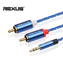 3.5mm Male to 2 RCA Male Aux Audio Cable for Amplifier Phone Edifer (1m)
