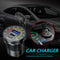 Car USB Charger Quick Charge 3.0 PD USB Type C Power Adapter with On/Off Switch