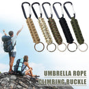 Outdoor Climbing Umbrella Rope Spring Carabiner Keychain EDC Tool Random Co