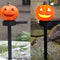 2 Pack Solar Powered Jack-O-Lantern Gar Halloween Decorations Outdoor~