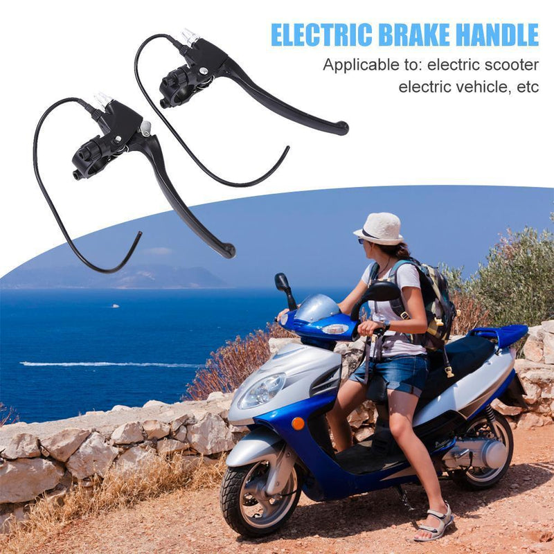 1 Pair Alloy Front Rear Electric Bike Scooter Brake Handles Portable Replacement