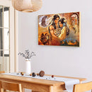 Native Wolf Drawing Frameless DIY Oil Paint by Numbers Canvas Home Decor