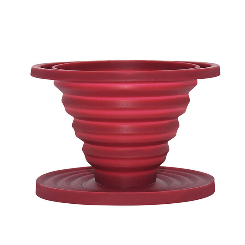 Silicone Pour Over Coffee Dripper Filter Reusable Cone Drip Cup Foldable Ma