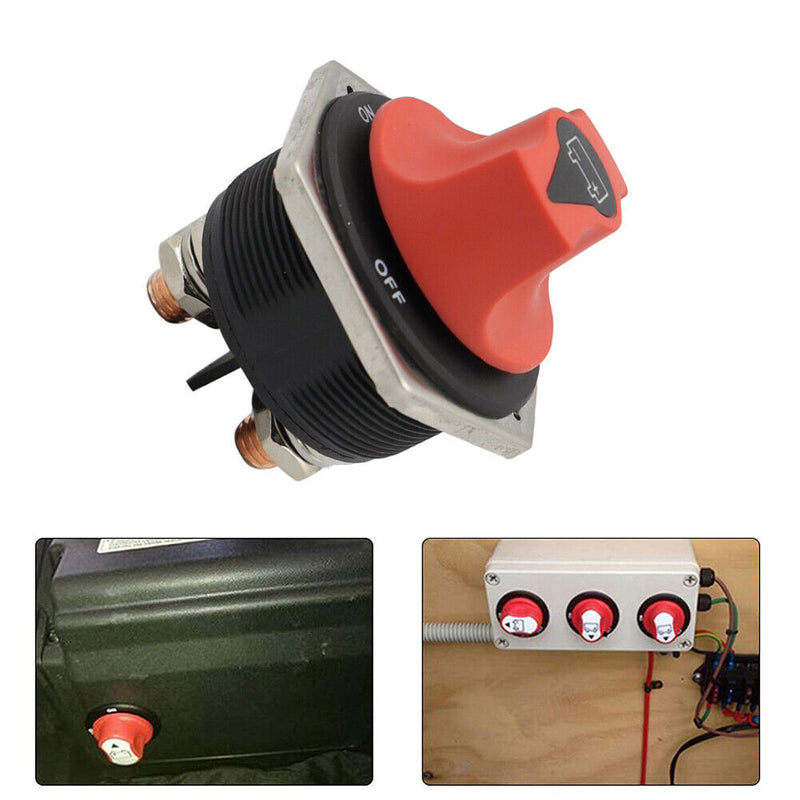 Auto DC Battery Disconnect Switch 300A 2 Position Battery Selector Switch Newly