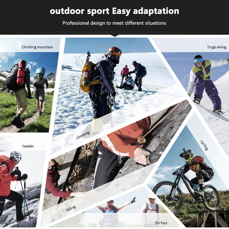 Winter Men Warm Windproof Ski Fleece Gloves with Buckle Thickened (Green) Newly