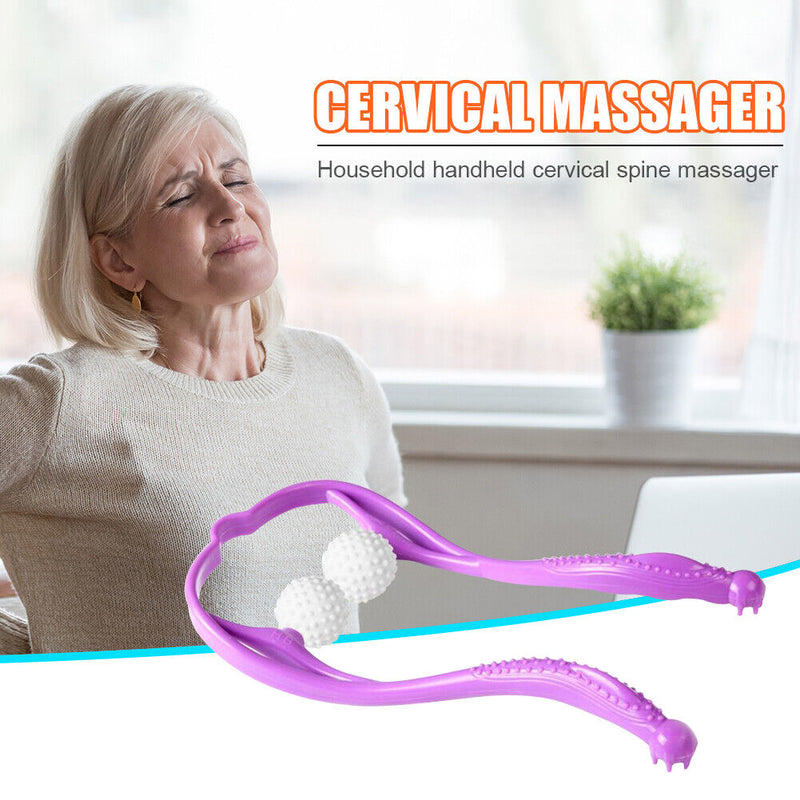 Cervical Spine Massager Neck Roller Massage Therapy Pain Relief Health Care Tool
