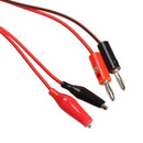 1 Pair Alligator Testing Cord Lead Clip to Banana Plug for Multimeter Test