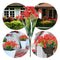2 Bundles Artificial Flowers, Plastic Plum Blossom Plants, for Garden Window
