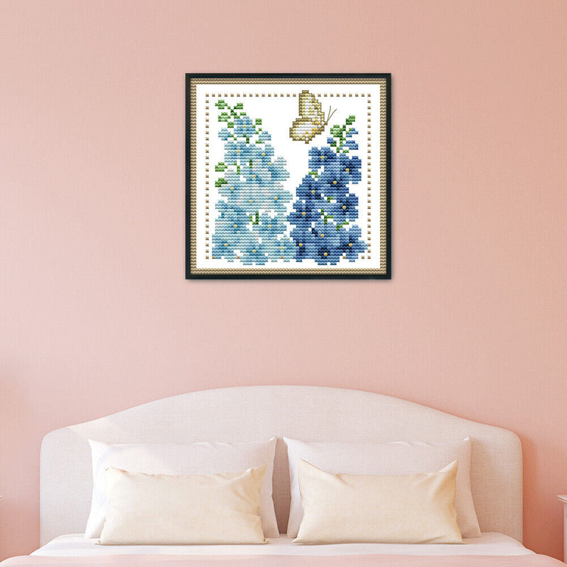 12 Months Flower Cross Stitch 14CT Stamped Canvas Printing Embroidery DIY Kits