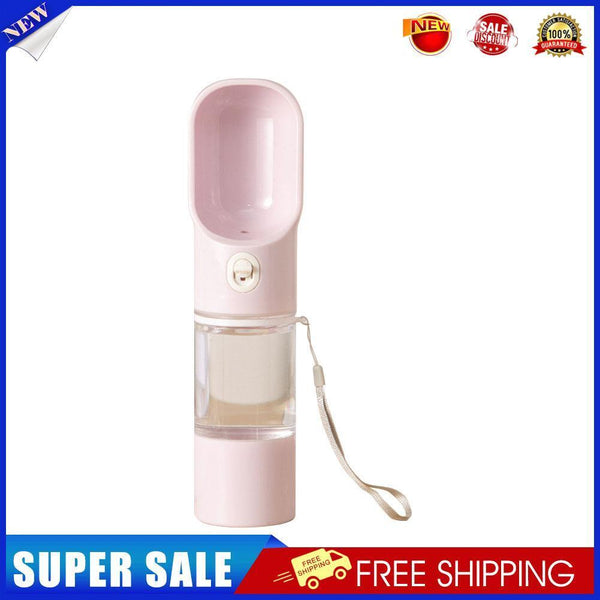Portable Pet Dog Water Bottle Travel Outdoor Walking Drinking Cups (Pink)