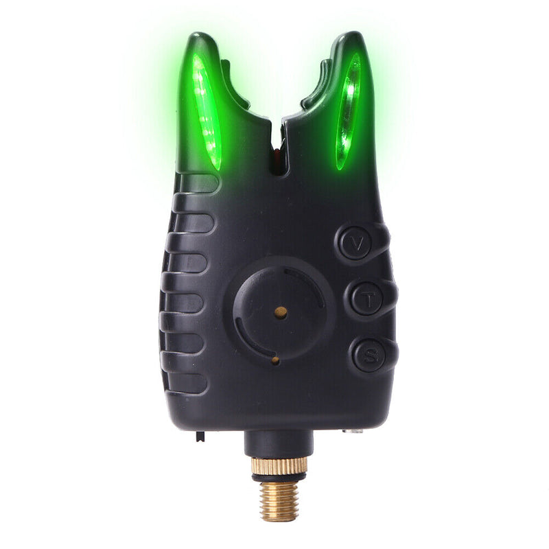 LED Fishing Bite Alarm Adjustable Tone Volume Carp Fishing Tackle (Green) Newly