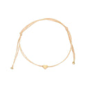Handmade Rope Heart Bracelet Women Beige String Charm 2019 Adjustable E9Q8