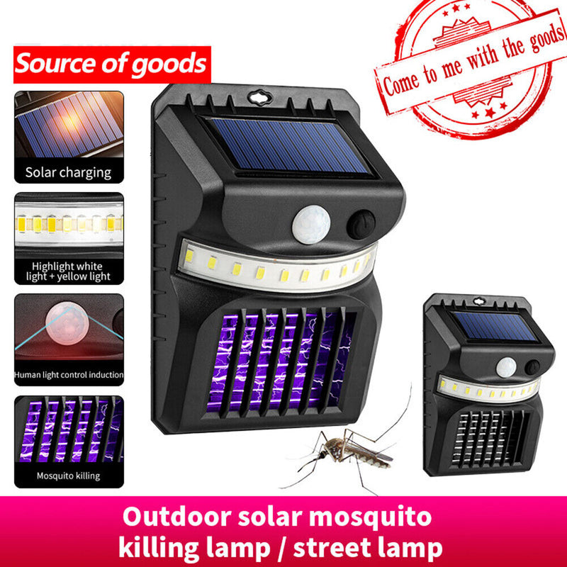 Solar Mosquito Killer Lamp Motion Sensor Garden Street Wall Light (W792-1) Newly