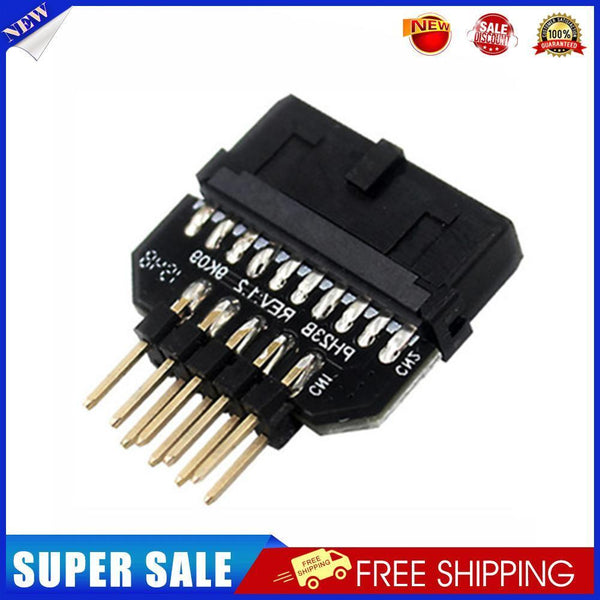 USB 3.0 20-Pin to USB 2.0 9-Pin Adapter Front Panel Connector Converter (B)