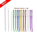 9x Large Eyes Bent Needles Threader Set Sewing Darning Free Threading