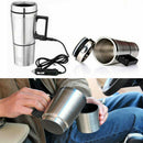 12V Cars Electric Cup Water Heater Bottle Metal Traveling Milk Coffee Tea Boiler