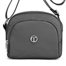 Waterproof Nylon Crossbody Bag Women Double Layer Zipper Small Shoulder Pouch