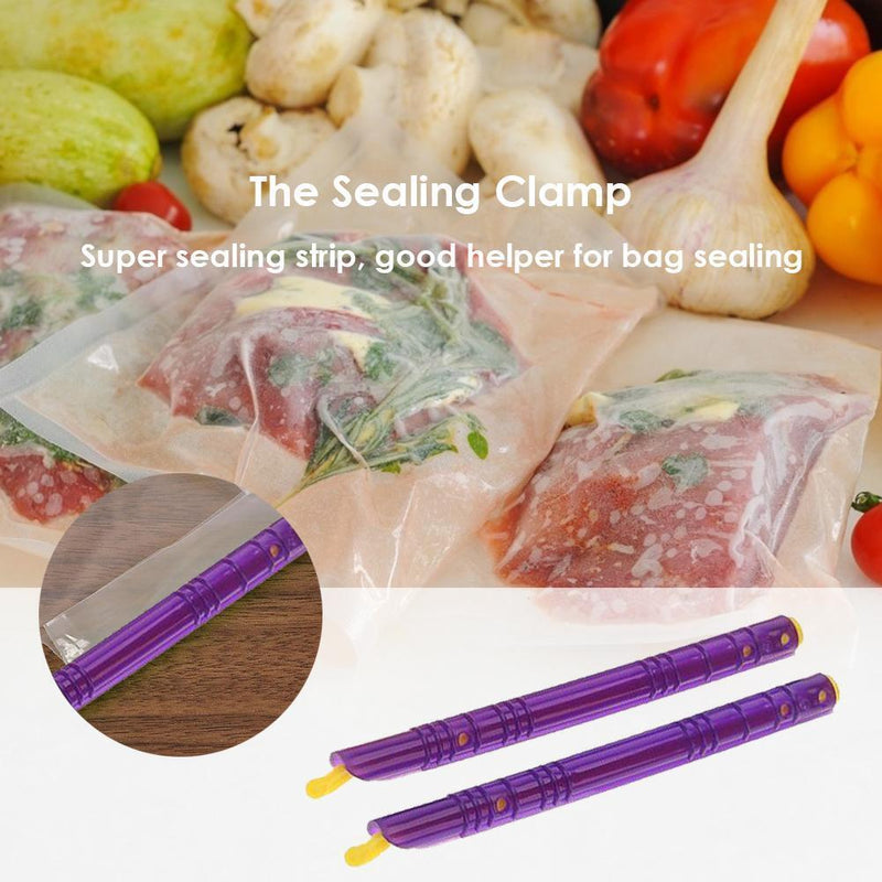 2pcs Plastic Seal Stick Storage Grip Kitchen Clip Sealing Clamp (12.8cm) Newly