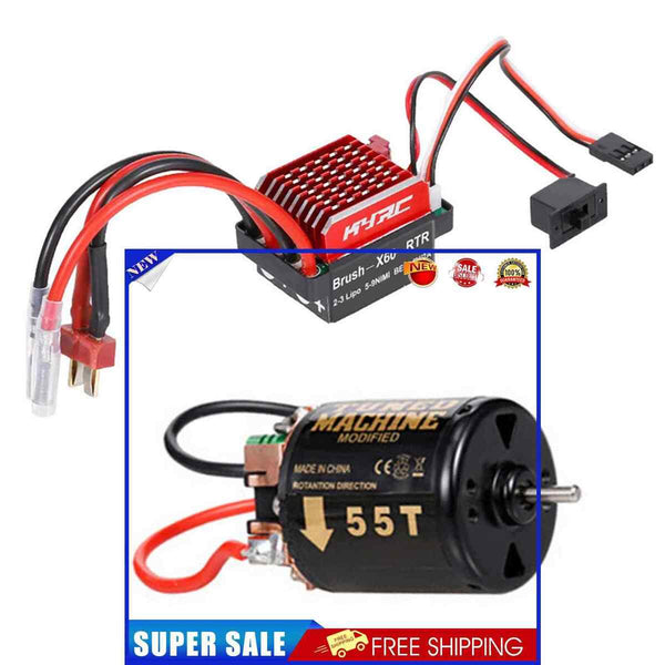 #A F540 Brushed Motor w/ 60A ESC for 1/10 RC Crawler Car Off-Road Truck 2S 3S