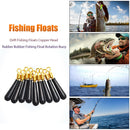 Drift Fishing Floats Copper Head Rubber Bobber for Fishing Float Rotation B