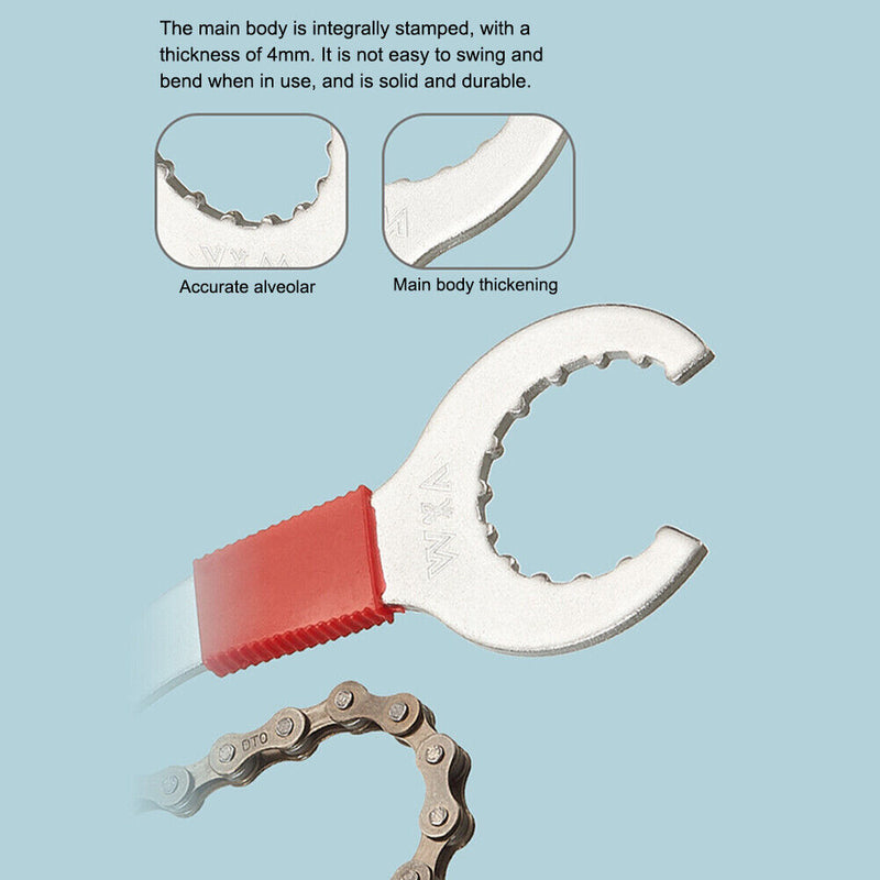 VXM 3-in-1 Bicycle Cassette Remover, Chain Repair Key, Tool Accessories