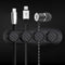 Magnetic Cable Organizer Clip Carbon Fiber Look Desktop USB Data Cable Hold