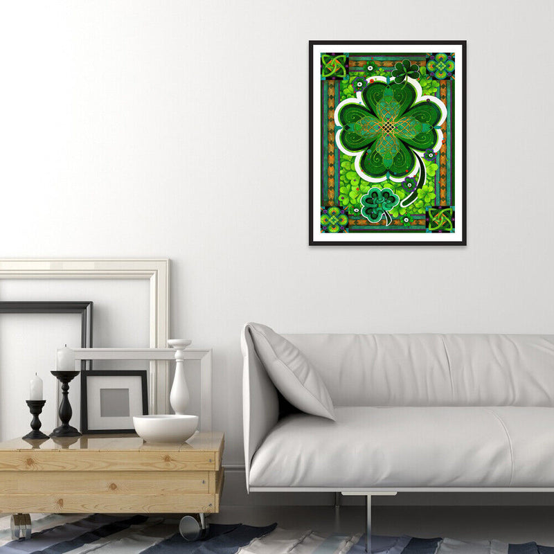 5D DIY Full Drill Diamond Painting Lucky Flower Cross Stitch Embroidery Mosaic