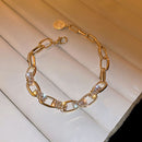 Ladies Adjustable Double Chain Cubic Zirconia Jewelry Crystal Bracelet Couple