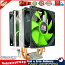 SNOWMAN MX2 CPU Cooler Fan 2 Heat Pipes 3-Pin PWM Radiator (Dual Fan) Newly