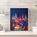 11CT Full Cross Stitch Magic College Counted DIY Kits Handmade Embroidery