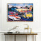 Digital Paint Car Painted By Numbers On Canvas Wall