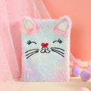 Cartoon Cat Plush Notebook Fluffy Daily Planner Journal Book (Multicolor) Newly