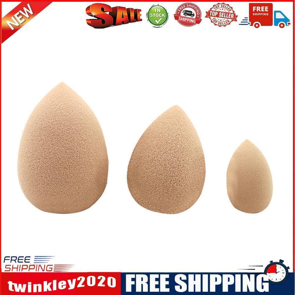 3pcs Soft Makeup Sponge Puff Face Foundation Powder Cosmetic Tool (Coffee)