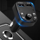 AUX 12/24V Hands-Free PD Charger 2USB 5.0 Car Wireless FM Transmitter Adapter