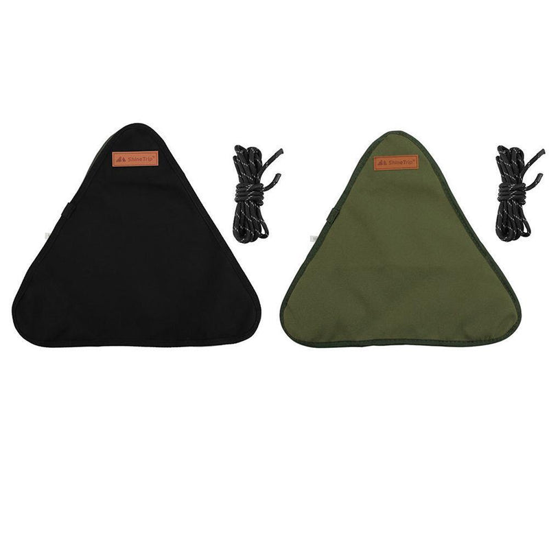 Outdoor Camping Triangle Stool Cloth Fishing Chair Picnic Equipment (Black)